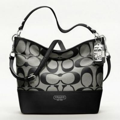 discount coach bags - 19358 black white